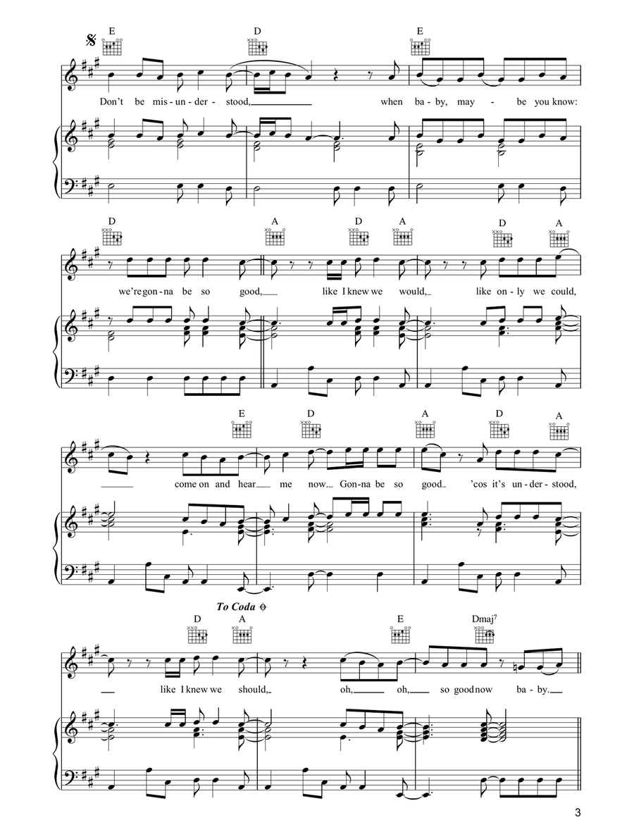 So Good So Good Piano, Vocal, Guitar scores gallery preview page 3