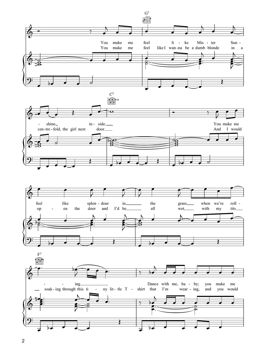Feelin' Love Feelin' Love Piano, Vocal, Guitar scores gallery preview page 2