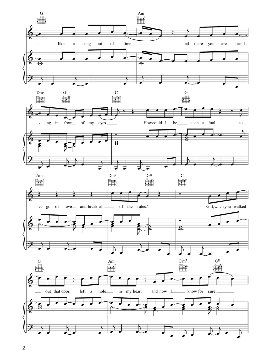 All That I Need Piano, Vocal, Guitar scores gallery preview page 2