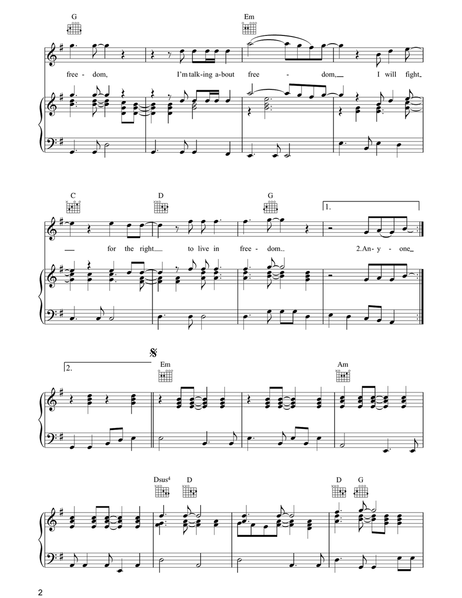 Freedom Freedom Acoustic Guitar scores gallery preview page 2