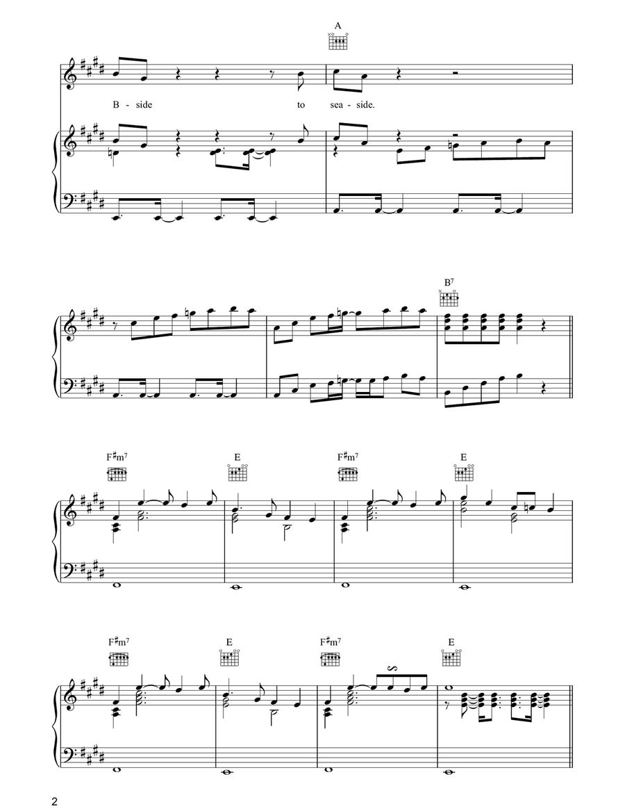 B-Side To Seaside Acoustic Guitar scores gallery preview page 2