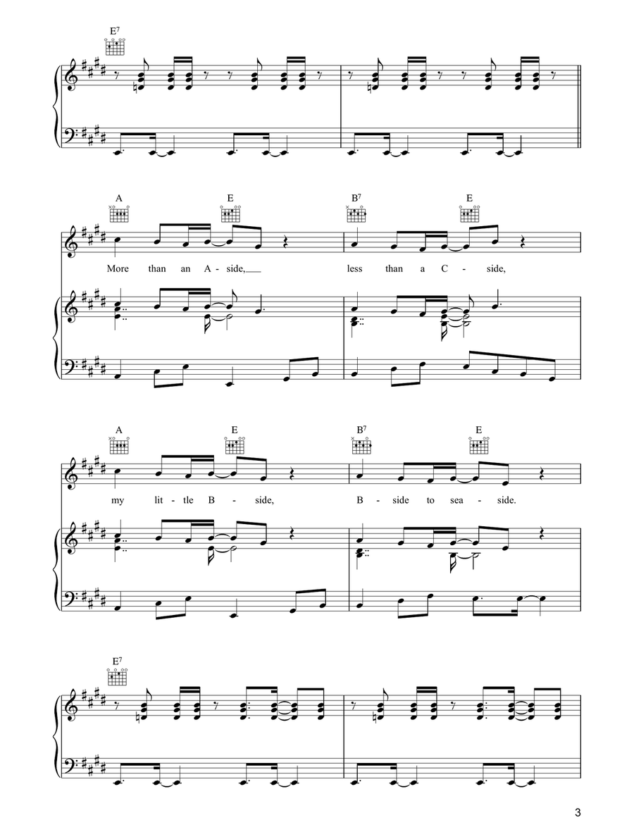 B-Side To Seaside Acoustic Guitar scores gallery preview page 3