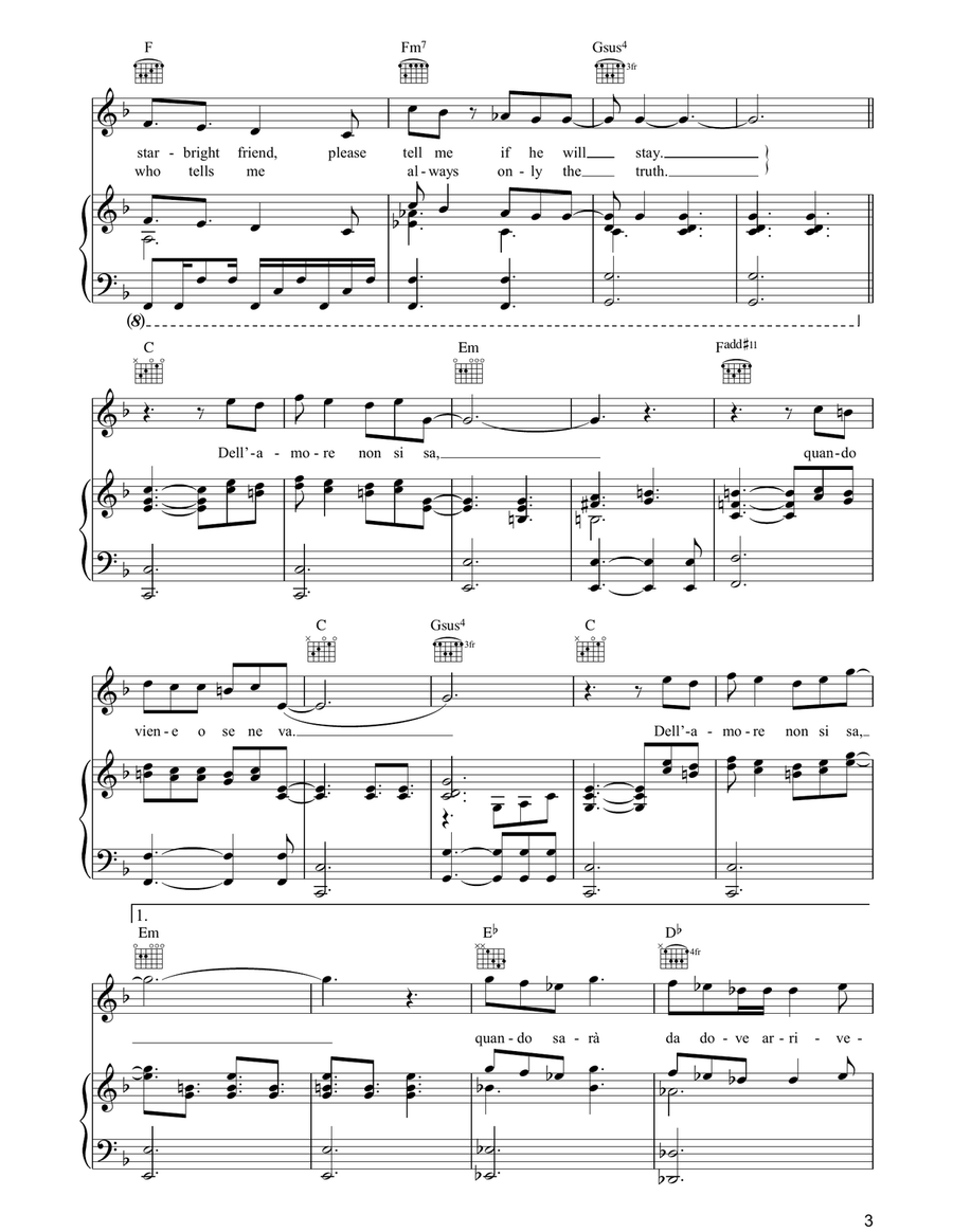 Dell'Amore Non Si Sa SA scores gallery preview page 3