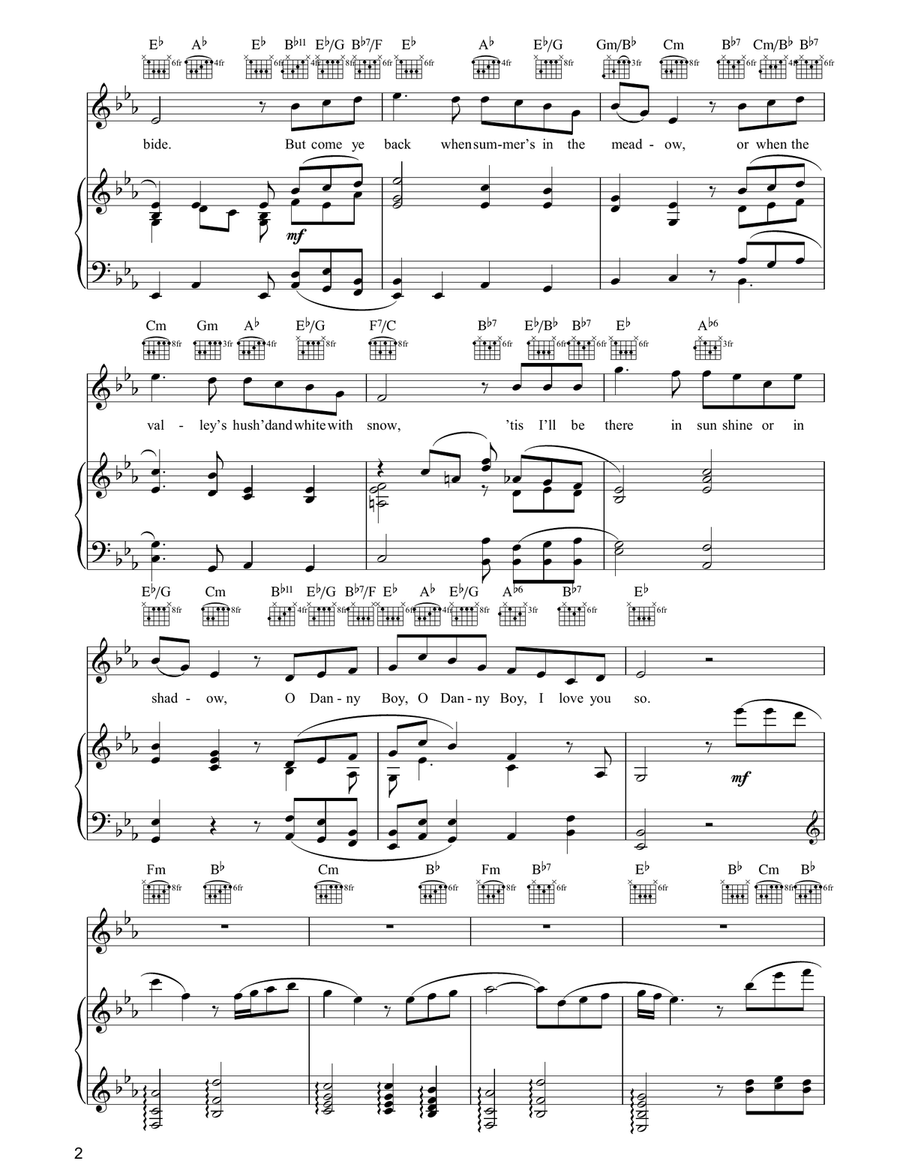 Danny Boy / Carrickfergus Acoustic Guitar scores gallery preview page 2