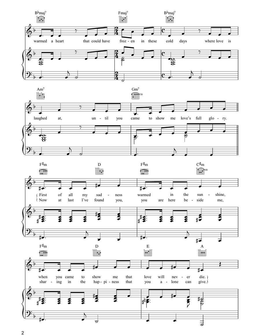 Love's Full Glory Acoustic Guitar scores gallery preview page 2