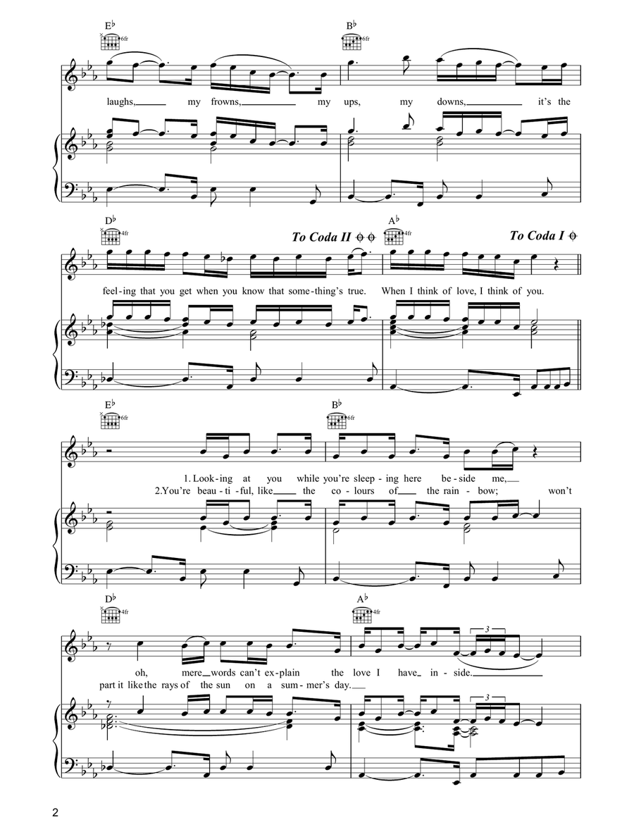 When I Think Of You Acoustic Guitar scores gallery preview page 2