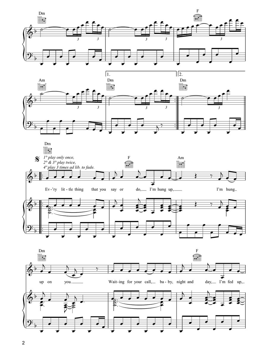 Hung Up Hung Up Acoustic Guitar scores gallery preview page 2