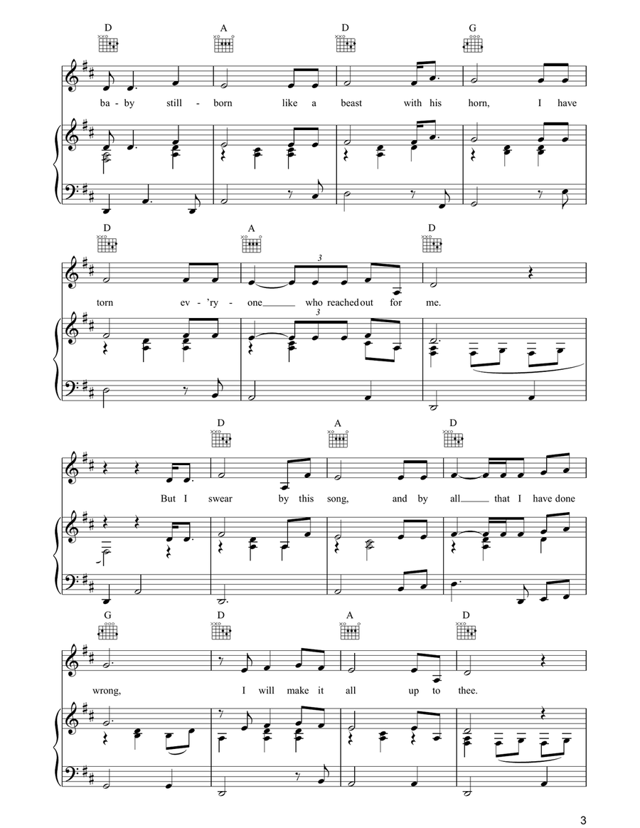 Bird On A Wire Bird On A Wire Piano, Vocal, Guitar scores gallery preview page 3