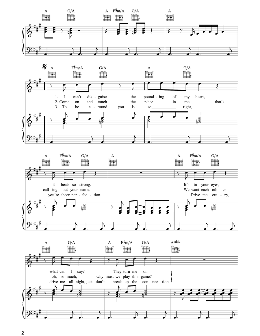 Take Me With U Take Me With U Piano, Vocal, Guitar scores gallery preview page 2
