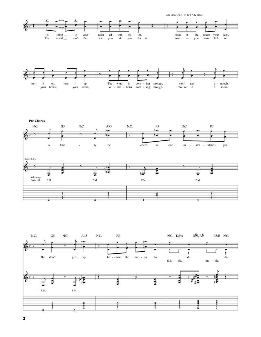 Twisted Transistor Twisted Transistor Electric Guitar scores gallery preview page 2