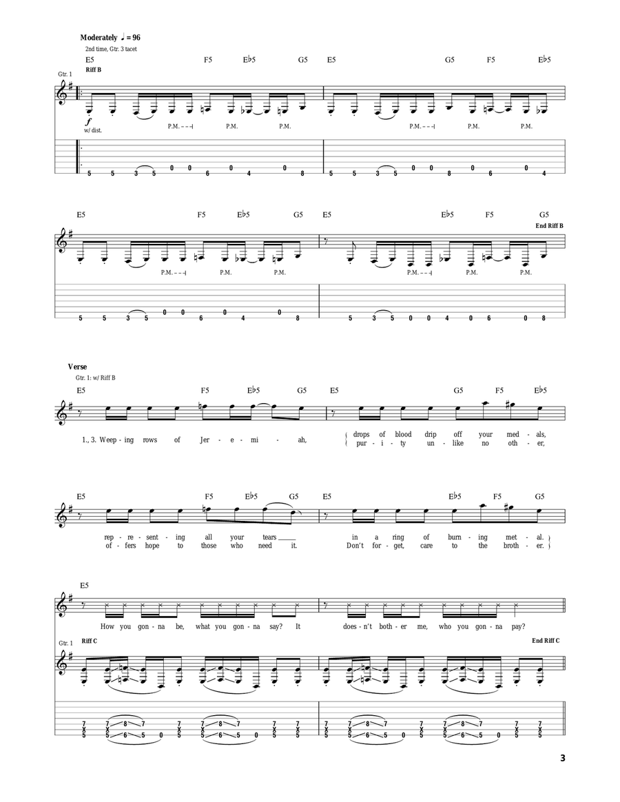 Hypocrites Hypocrites Electric Guitar scores gallery preview page 3
