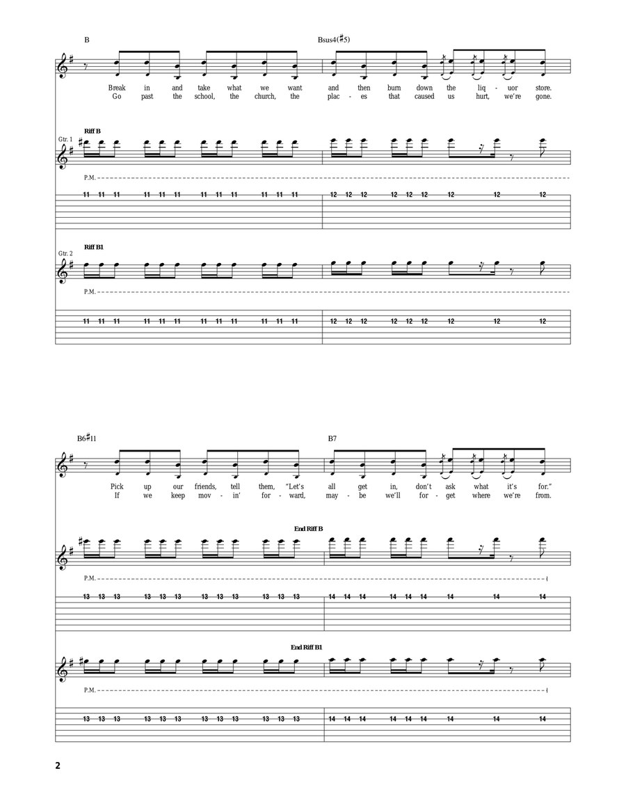 For No One For No One Electric Guitar scores gallery preview page 2