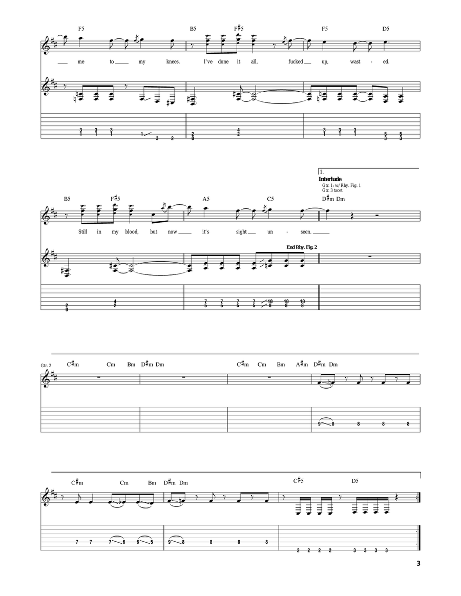 I've Seen It All Electric Guitar scores gallery preview page 3