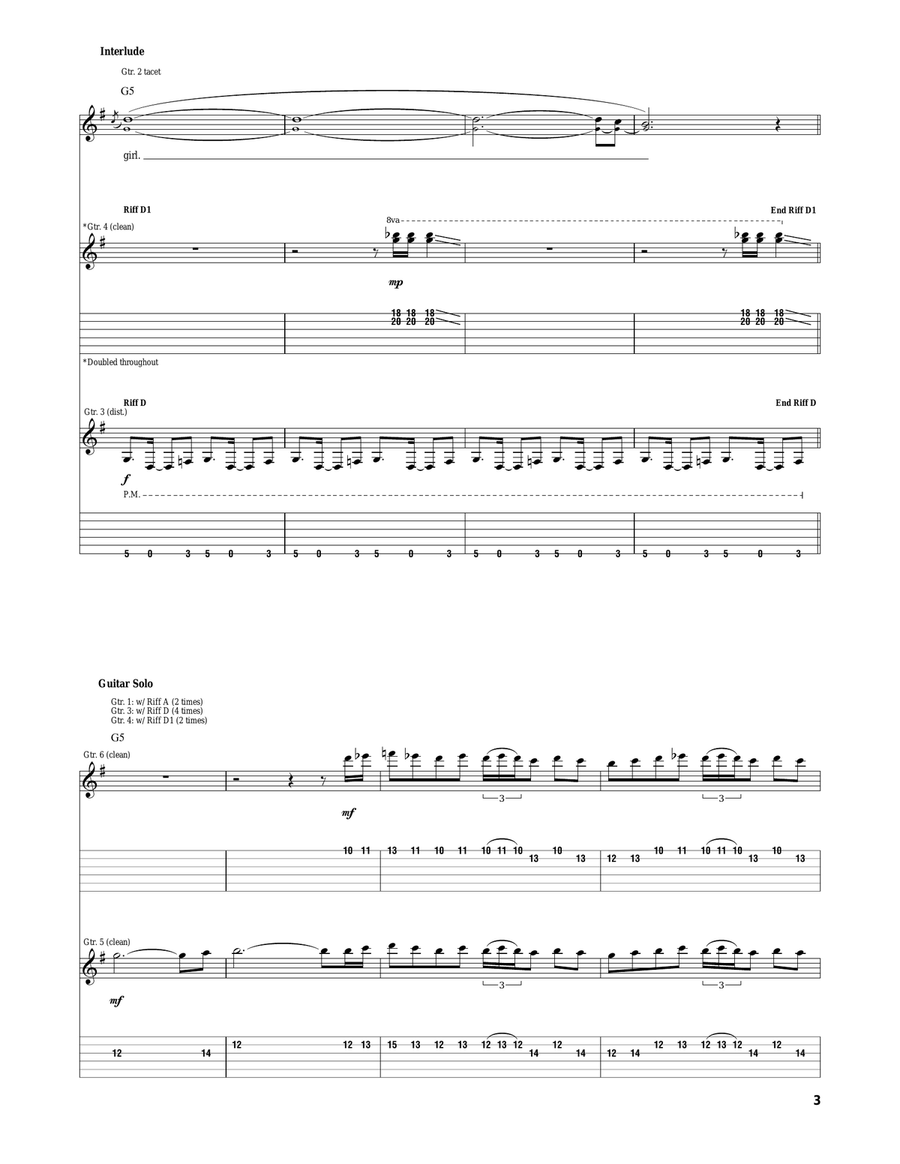 Hypnotize Hypnotize Electric Guitar scores gallery preview page 3