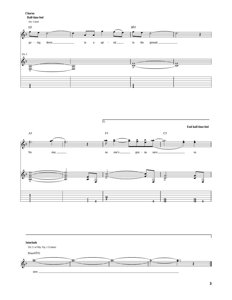 Tentative Tentative Electric Guitar scores gallery preview page 3