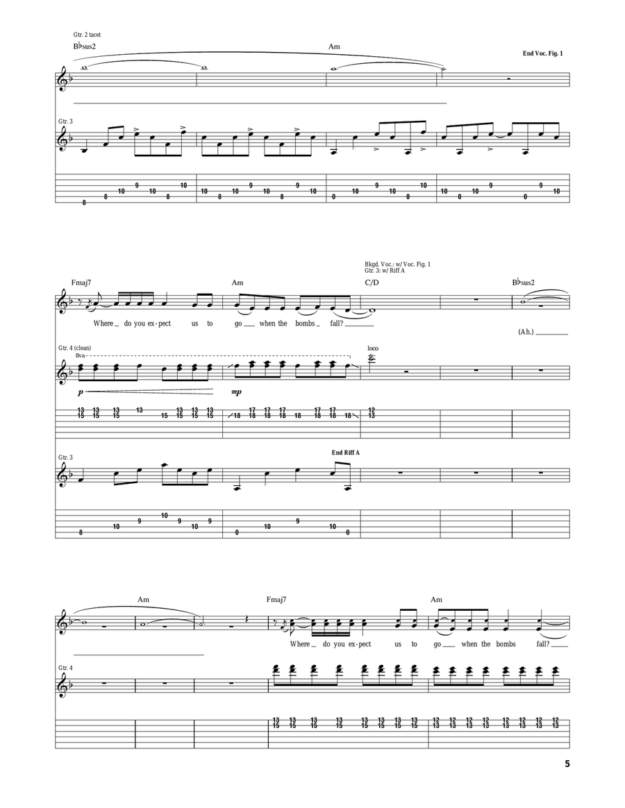 Tentative Tentative Electric Guitar scores gallery preview page 5