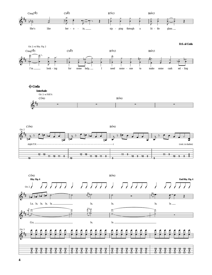 She's Like Heroin She's Like Heroin Electric Guitar scores gallery preview page 4