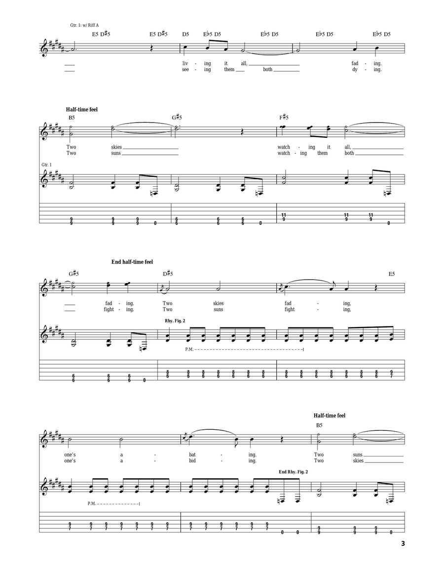 Stealing Society Stealing Society Electric Guitar scores gallery preview page 3