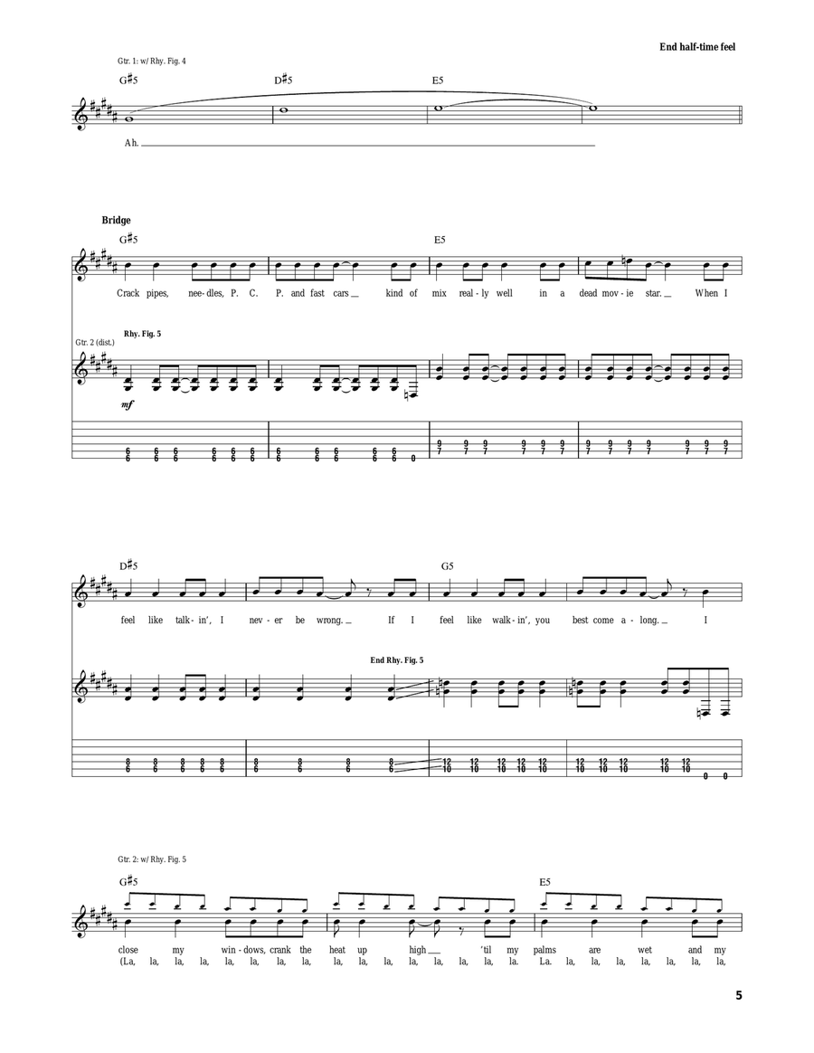 Stealing Society Stealing Society Electric Guitar scores gallery preview page 5