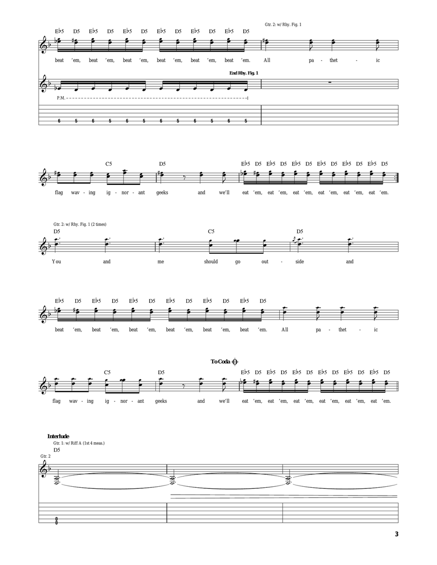 U-Fig U-Fig Electric Guitar scores gallery preview page 3
