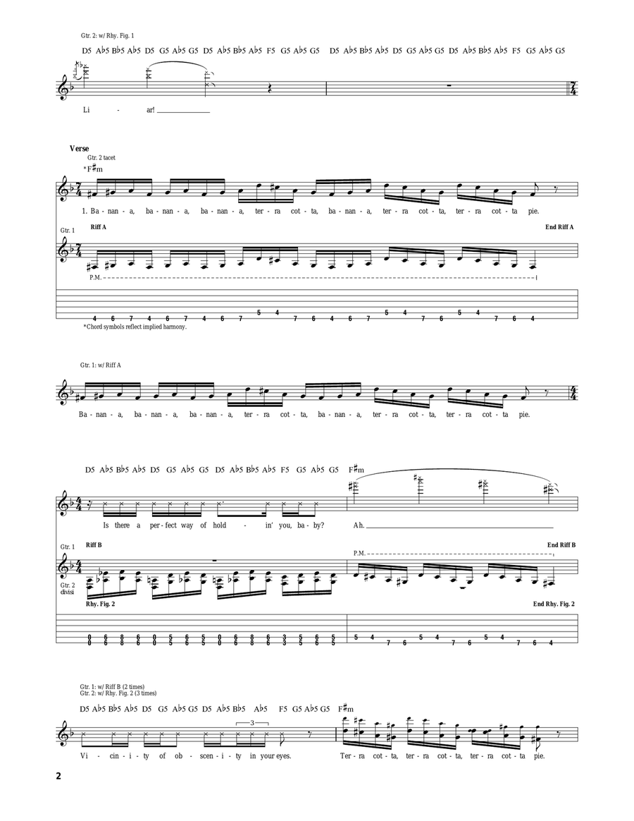 Vicinity Of Obscenity Vicinity Of Obscenity Electric Guitar scores gallery preview page 2