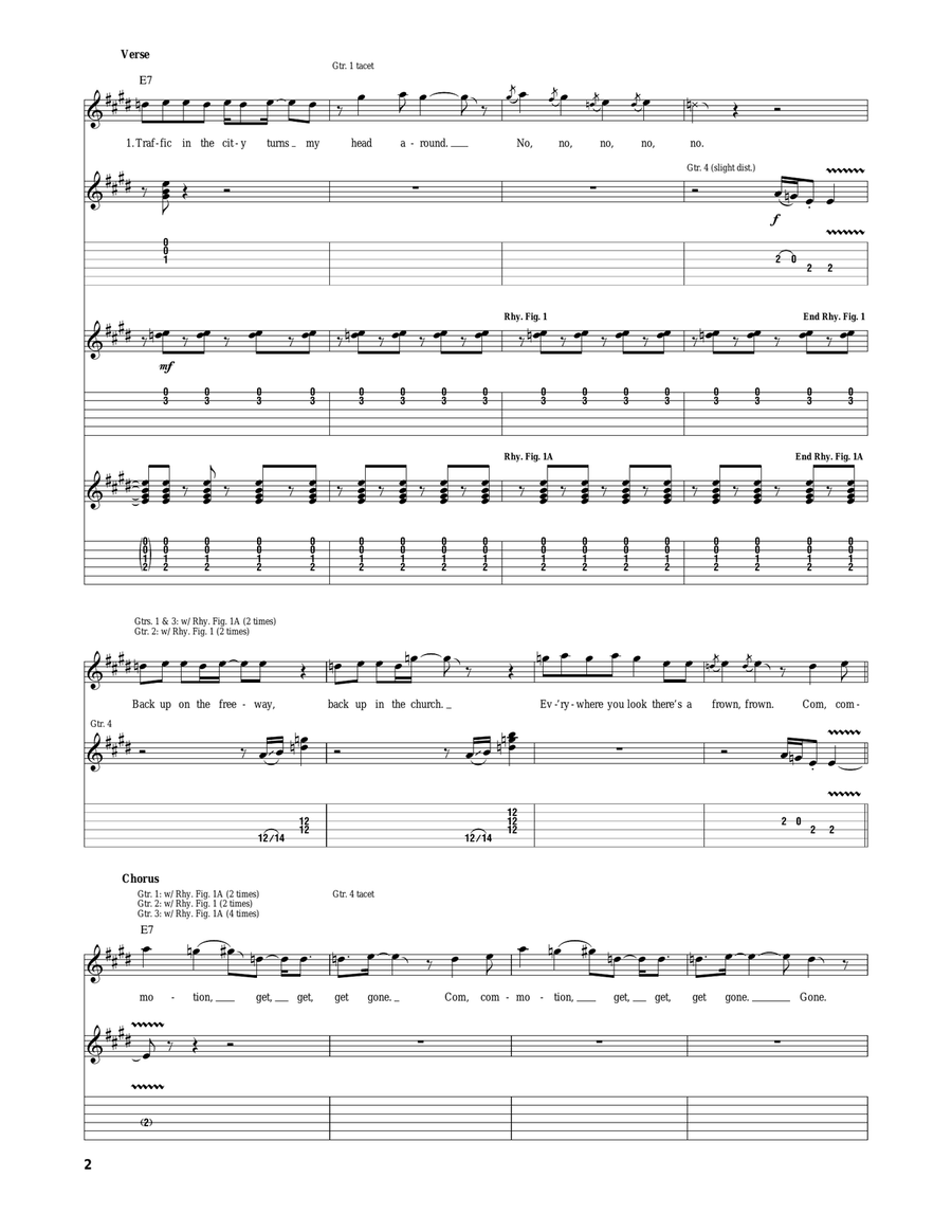 Commotion Commotion Acoustic Guitar scores gallery preview page 2