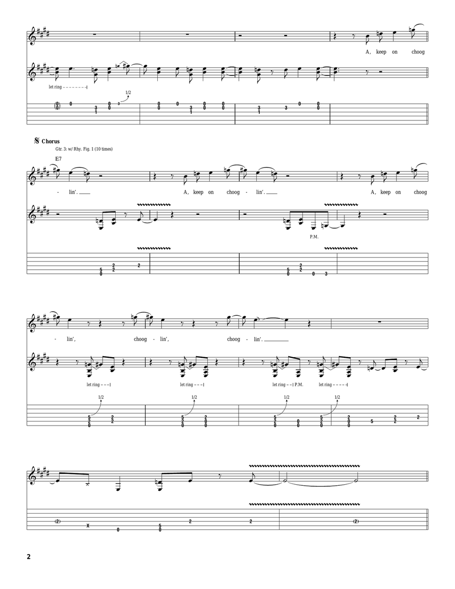 Keep On Chooglin' Keep On Chooglin' Acoustic Guitar scores gallery preview page 2