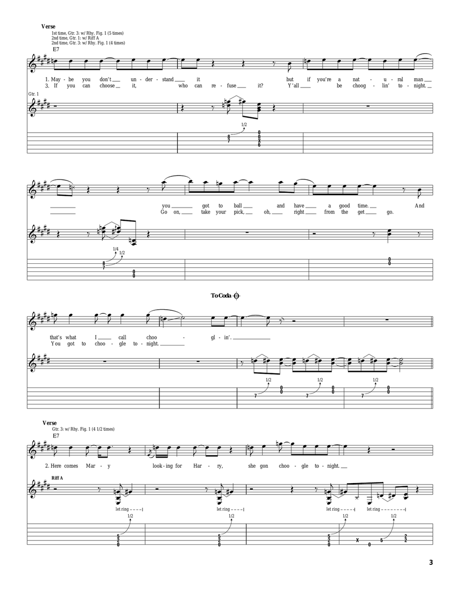 Keep On Chooglin' Keep On Chooglin' Acoustic Guitar scores gallery preview page 3