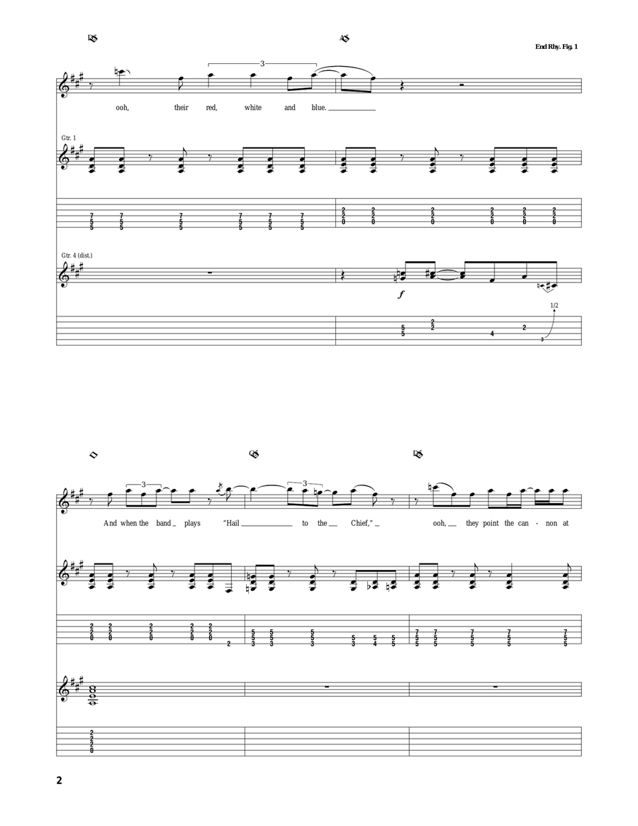 Fortunate Son Fortunate Son Acoustic Guitar scores gallery preview page 2