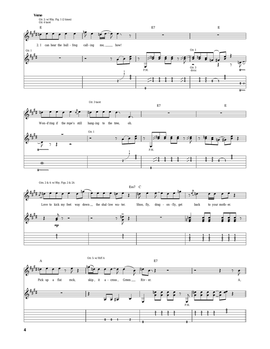 Green River Green River Acoustic Guitar scores gallery preview page 4