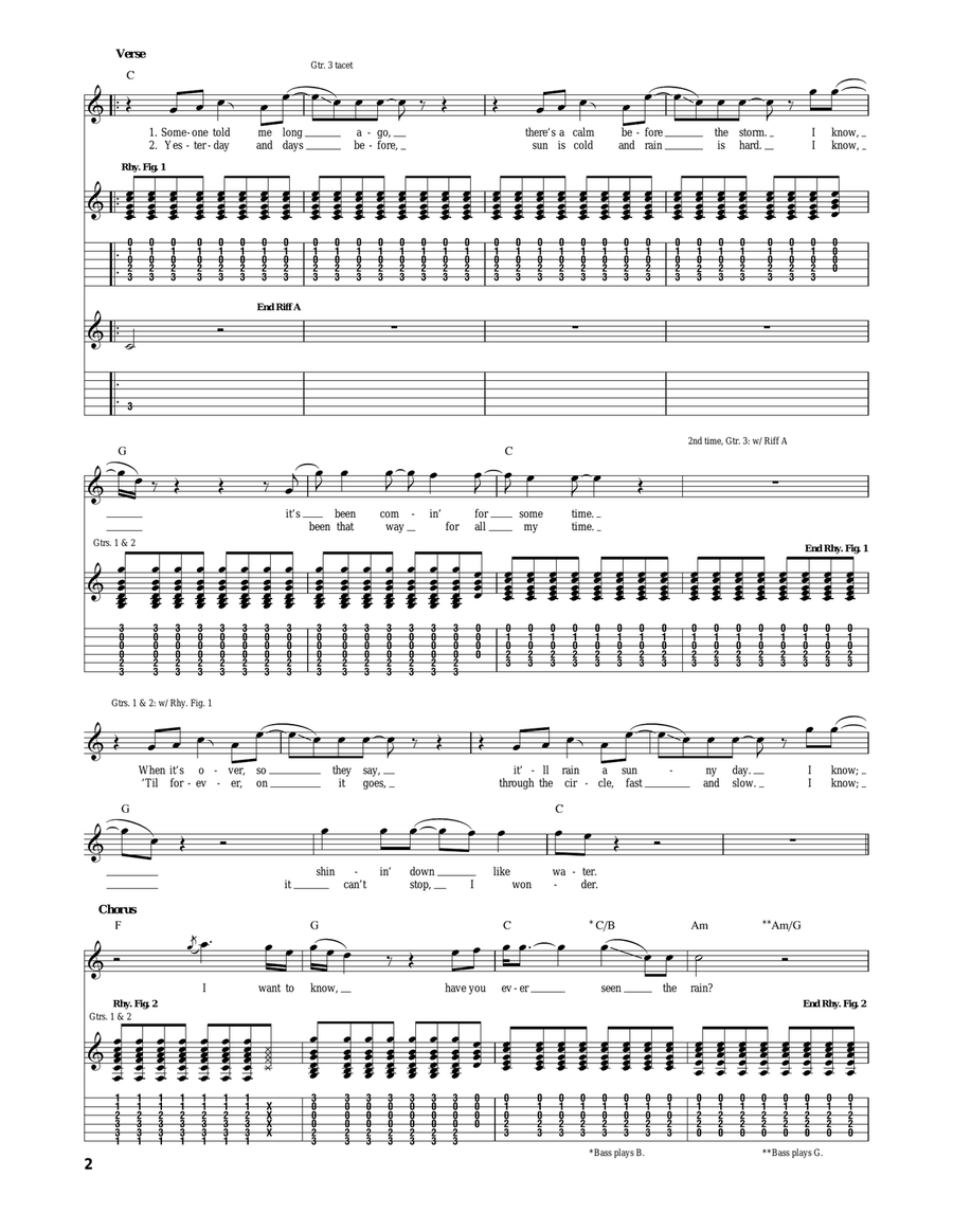 Have You Ever Seen The Rain? Acoustic Guitar scores gallery preview page 2