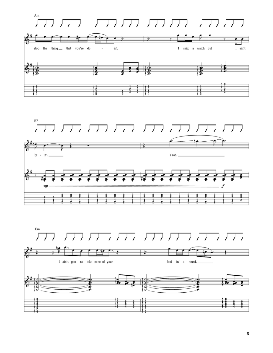 I Put A Spell On You Acoustic Guitar scores gallery preview page 3