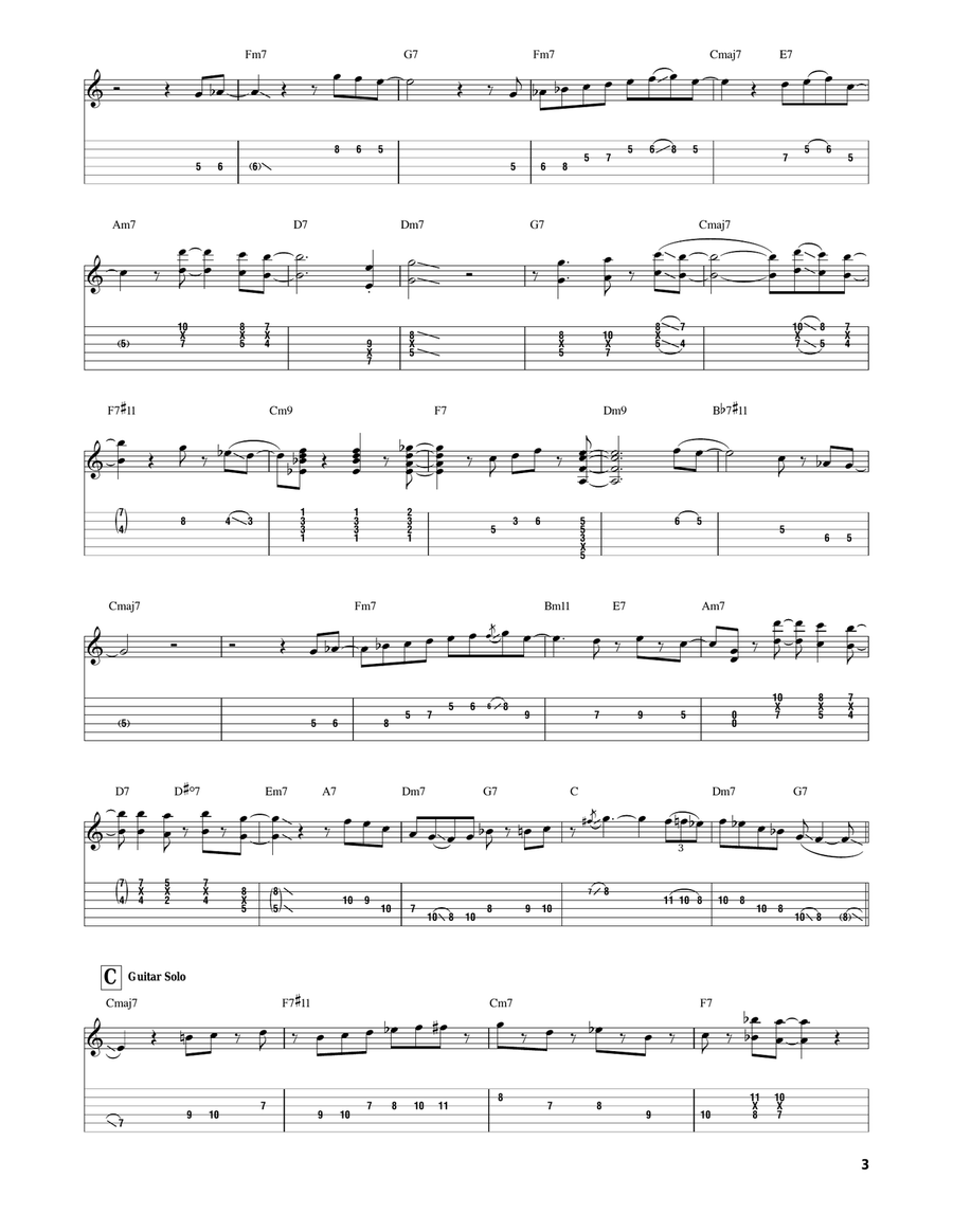 Tenderly Tenderly Electric Guitar scores gallery preview page 3
