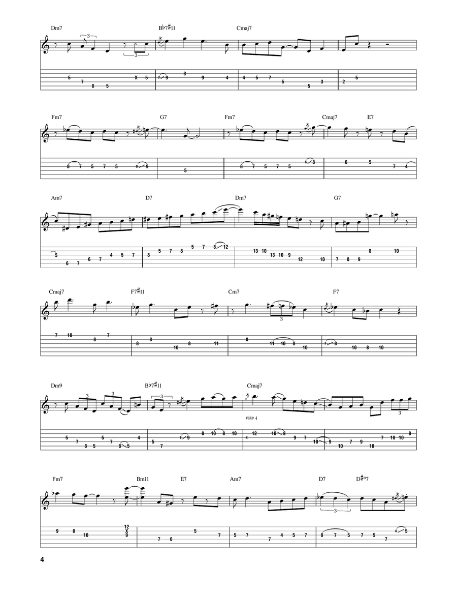 Tenderly Tenderly Electric Guitar scores gallery preview page 4