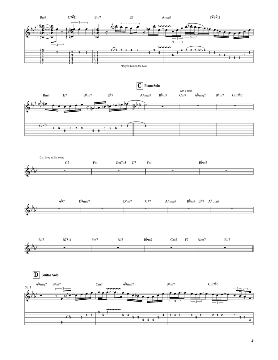 A Weaver Of Dreams A Weaver Of Dreams Electric Guitar scores gallery preview page 3