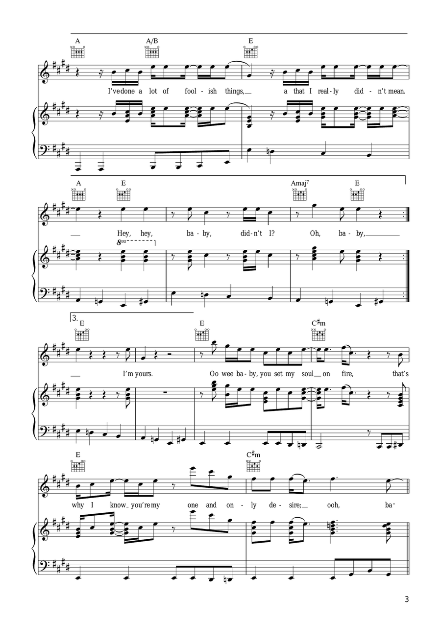 Signed, Sealed, Delivered I'm Yours Piano, Vocal, Guitar scores gallery preview page 3