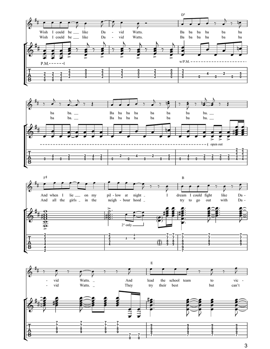 David Watts David Watts Electric Guitar scores gallery preview page 3