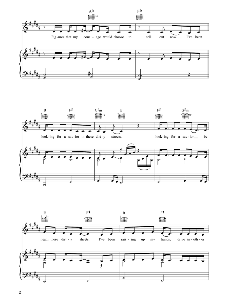 Crucify Crucify Piano, Vocal, Guitar scores gallery preview page 2