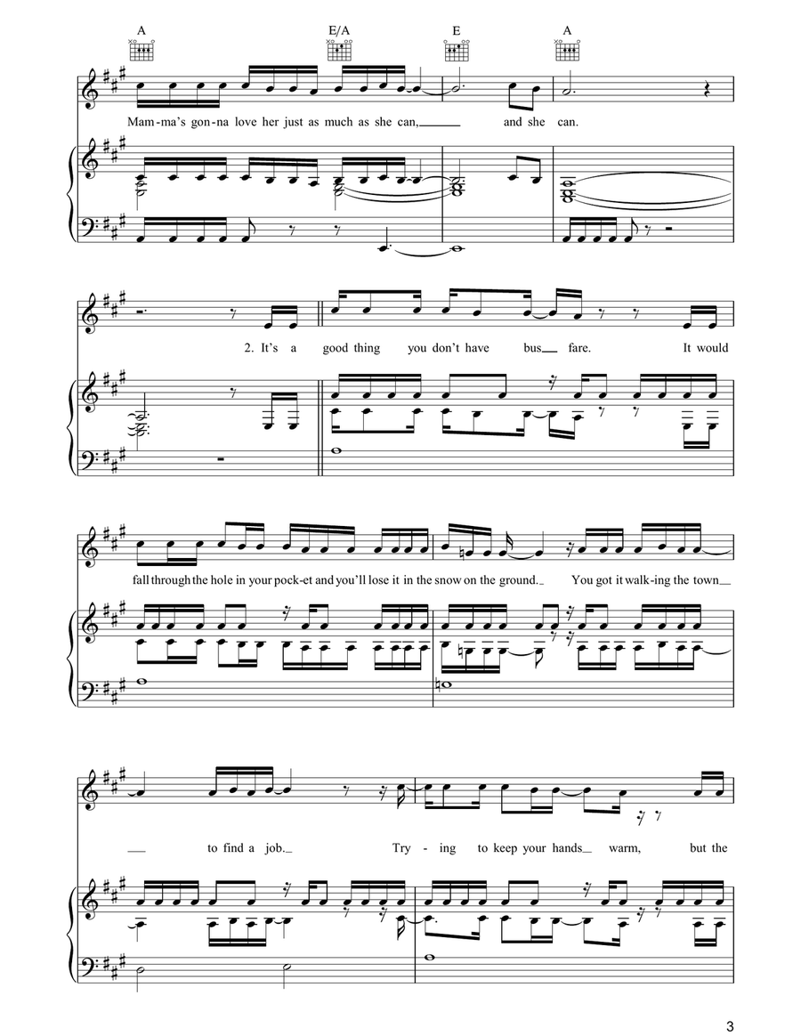 Love Of The Common People Piano, Vocal, Guitar scores gallery preview page 3