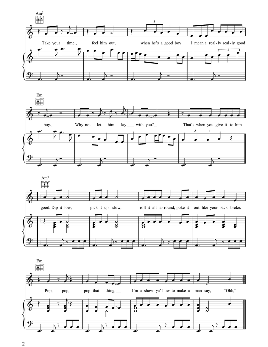 Dip It Low Piano, Vocal, Guitar scores gallery preview page 2