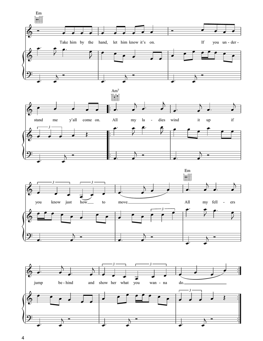 Dip It Low Piano, Vocal, Guitar scores gallery preview page 4