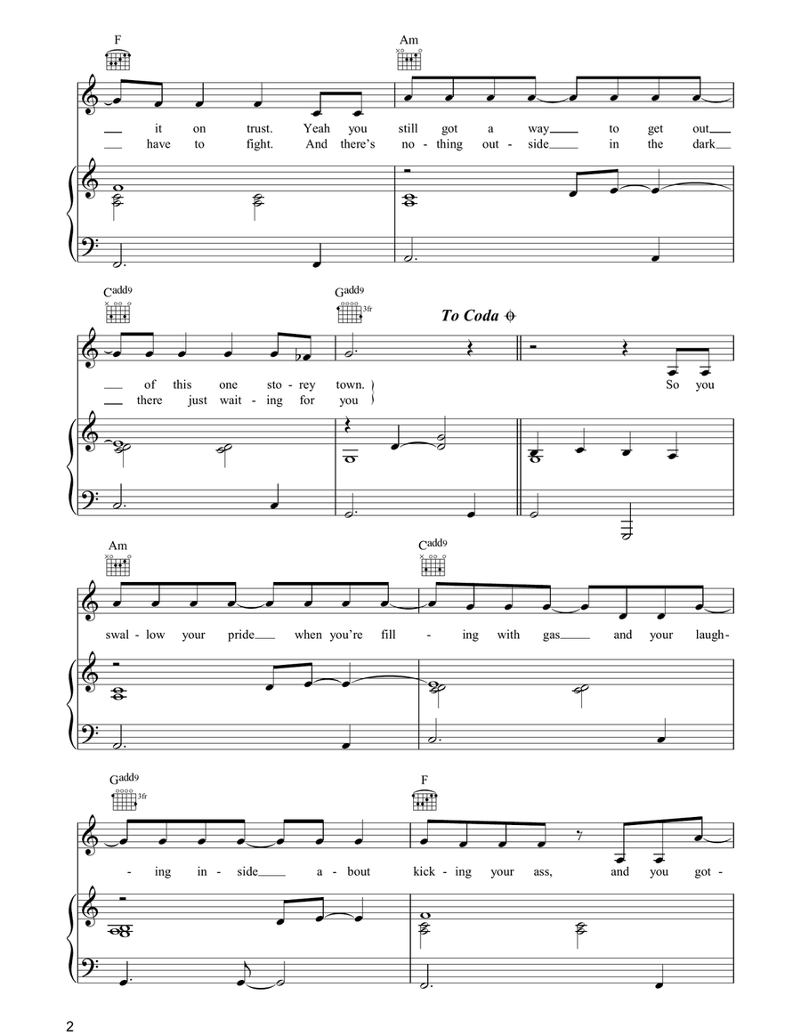 Turn Your Car Around Turn Your Car Around Piano, Vocal, Guitar scores gallery preview page 2