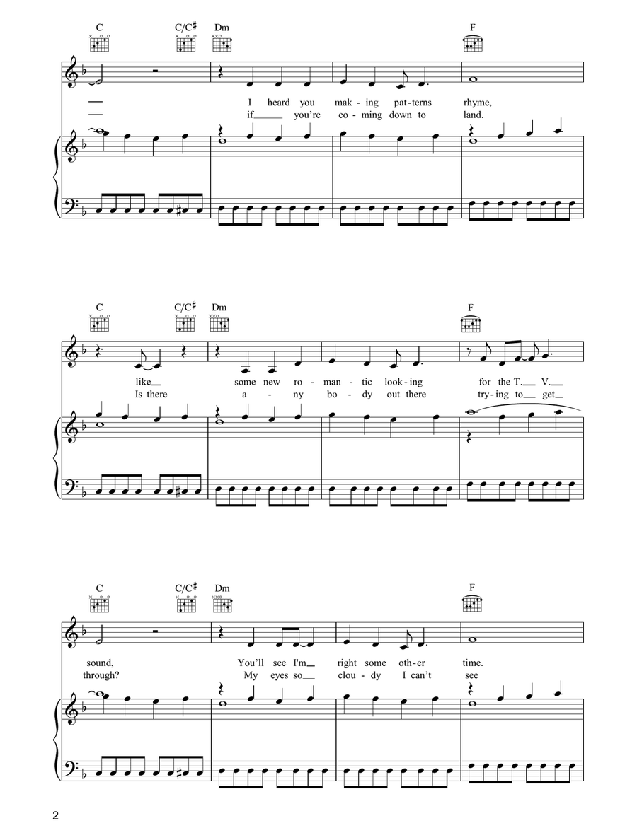 Planet Earth Planet Earth Piano, Vocal, Guitar scores gallery preview page 2