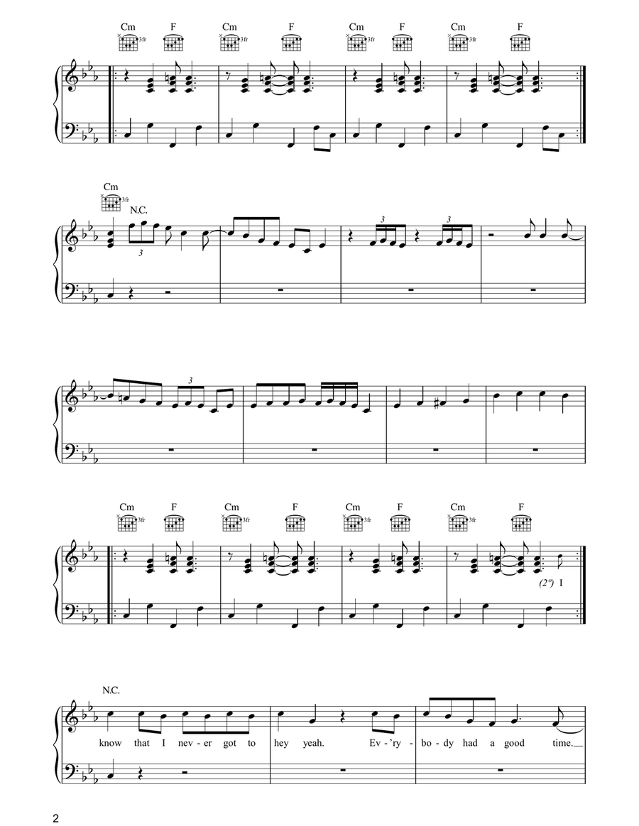 Fingertips Fingertips Piano, Vocal, Guitar scores gallery preview page 2