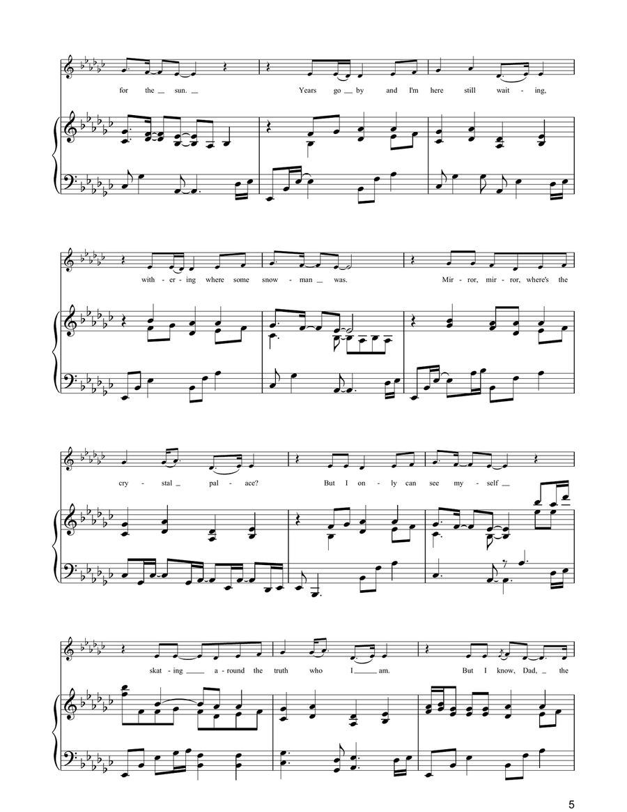 Winter Winter Piano, Vocal, Guitar scores gallery preview page 5