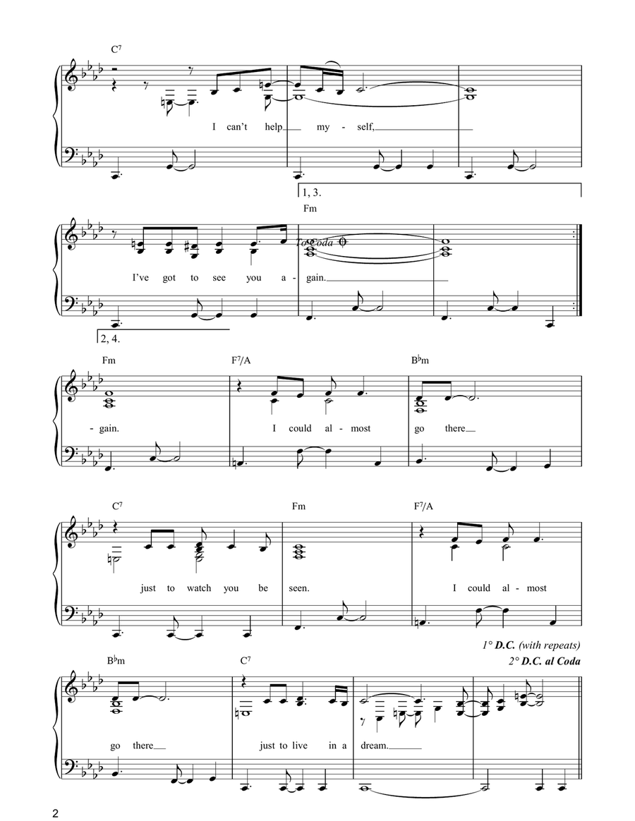 I've Got To See You Again Piano, Vocal, Guitar scores gallery preview page 2