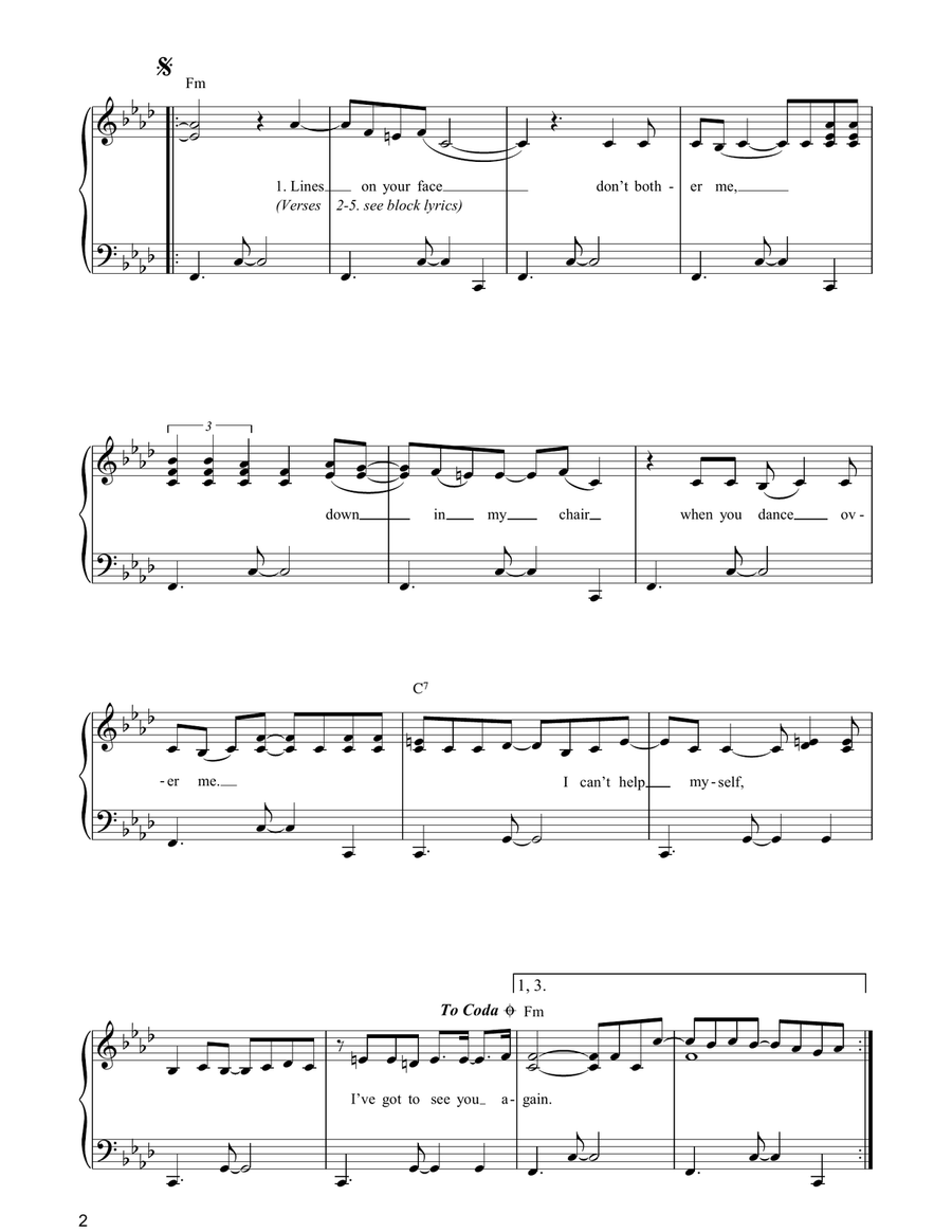 I've Got To See You Again Piano, Vocal, Guitar scores gallery preview page 2