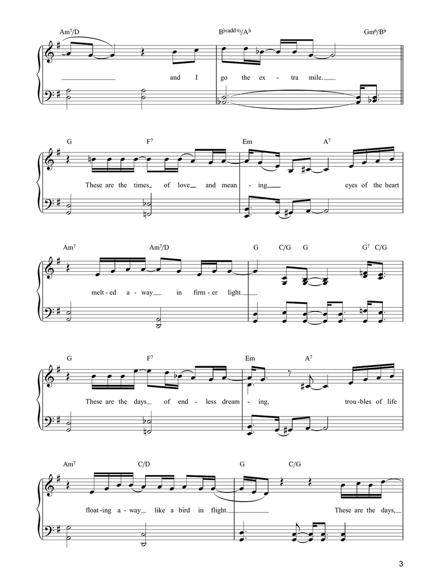 These Are The Days These Are The Days Piano, Vocal, Guitar scores gallery preview page 3