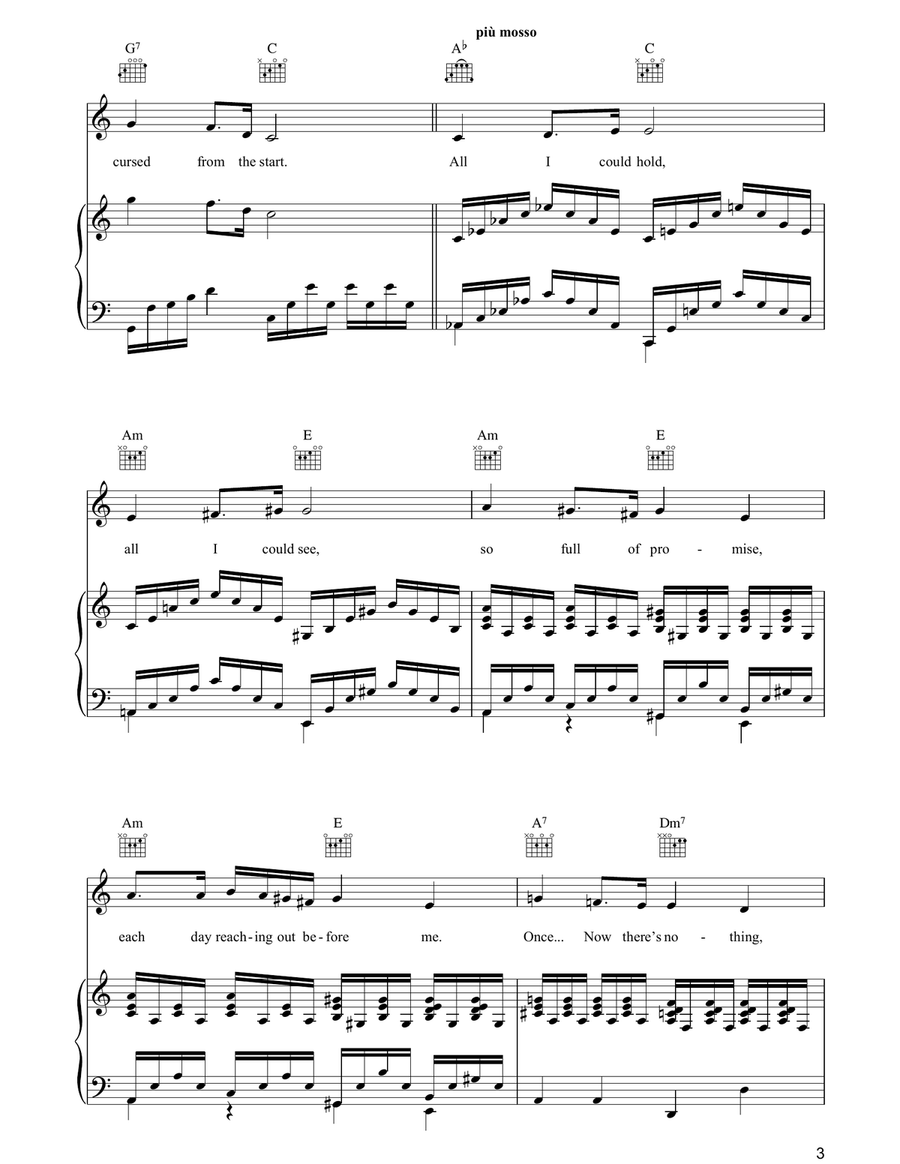 How Many Tears? (from Martin Guerre) Piano, Vocal, Guitar scores gallery preview page 3