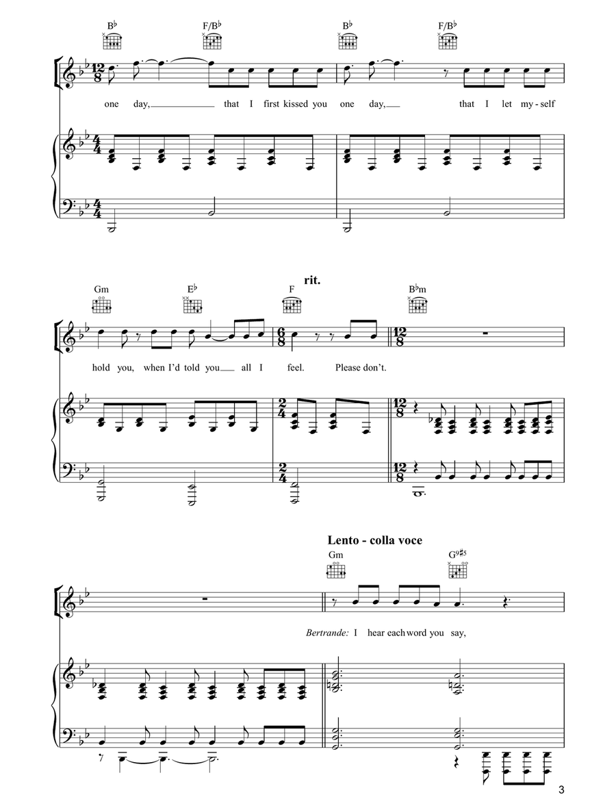 Don't (from Martin Guerre) Piano, Vocal, Guitar scores gallery preview page 3